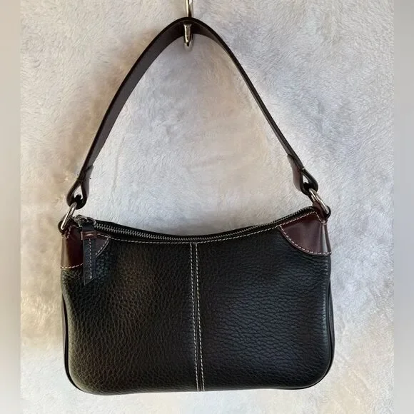 Dooney & Bourke Black and Brown Shoulder Bag - Picture 1 of 10